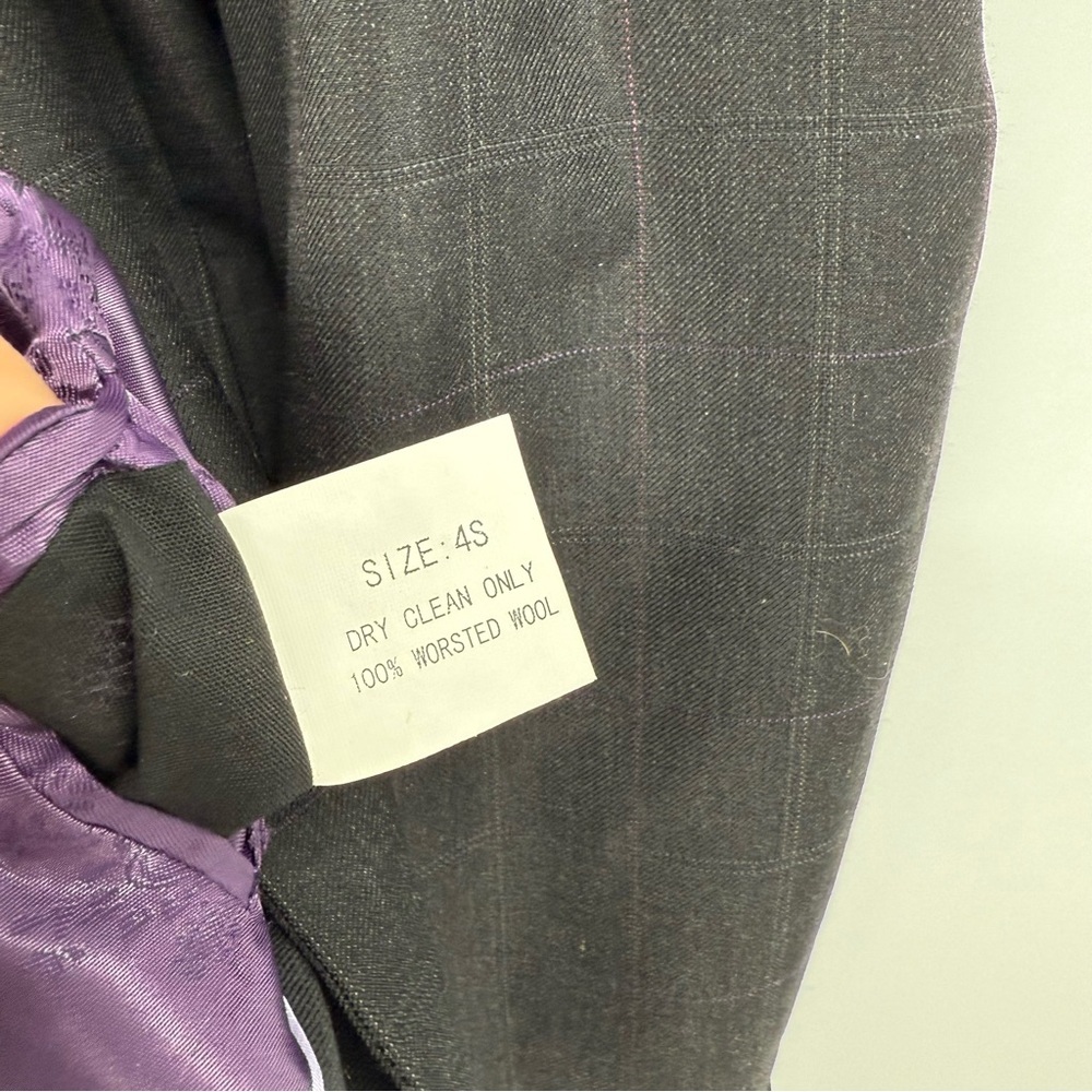 R.J. Classics Sterling Collection Show Coat Size 4S Black Worsted Wool 4-button - Picture 8 of 10